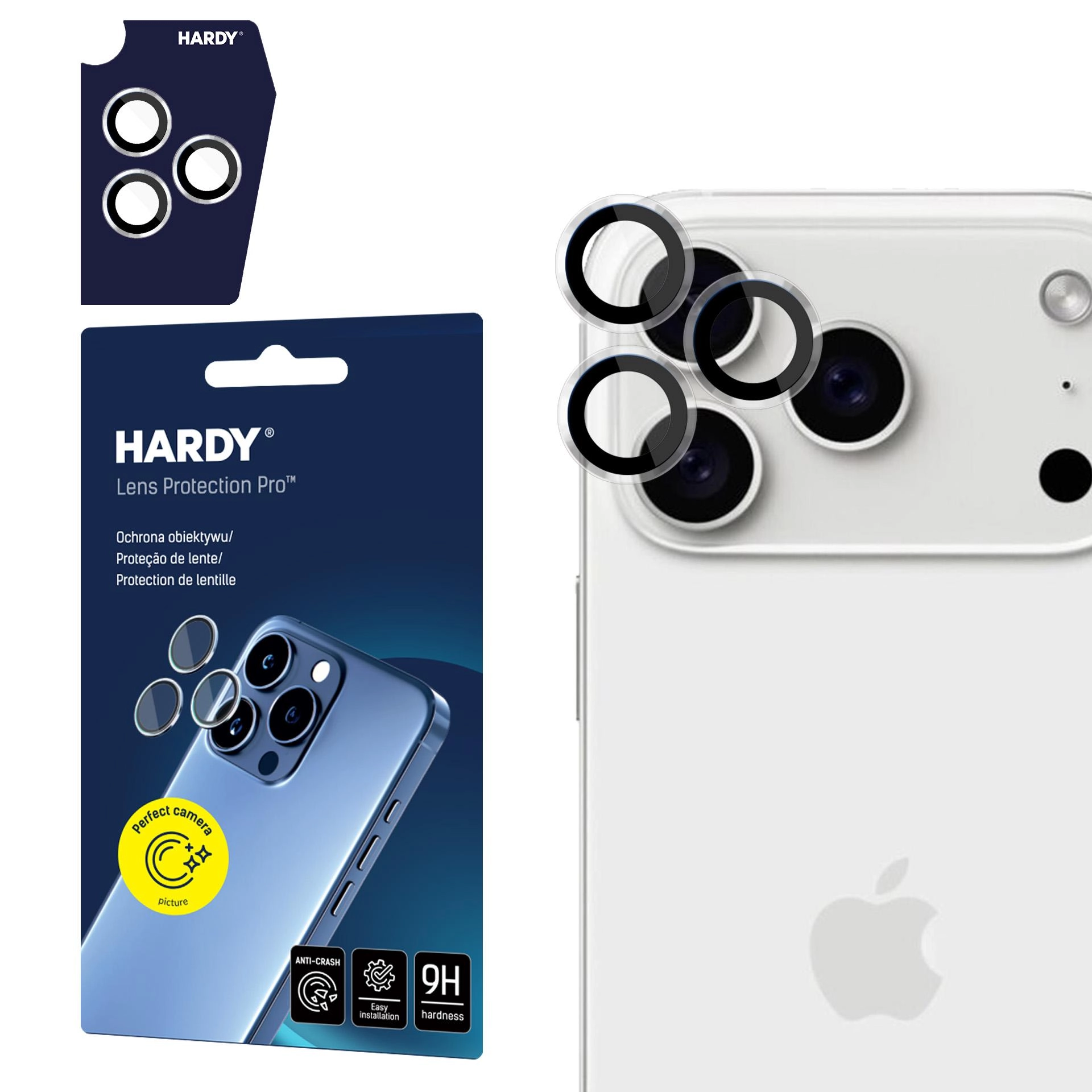 Szkło hartowane 3mk HARDY Lens Protection Pro do Apple iPhone 17 Pro/ iPhone 17 Pro Max