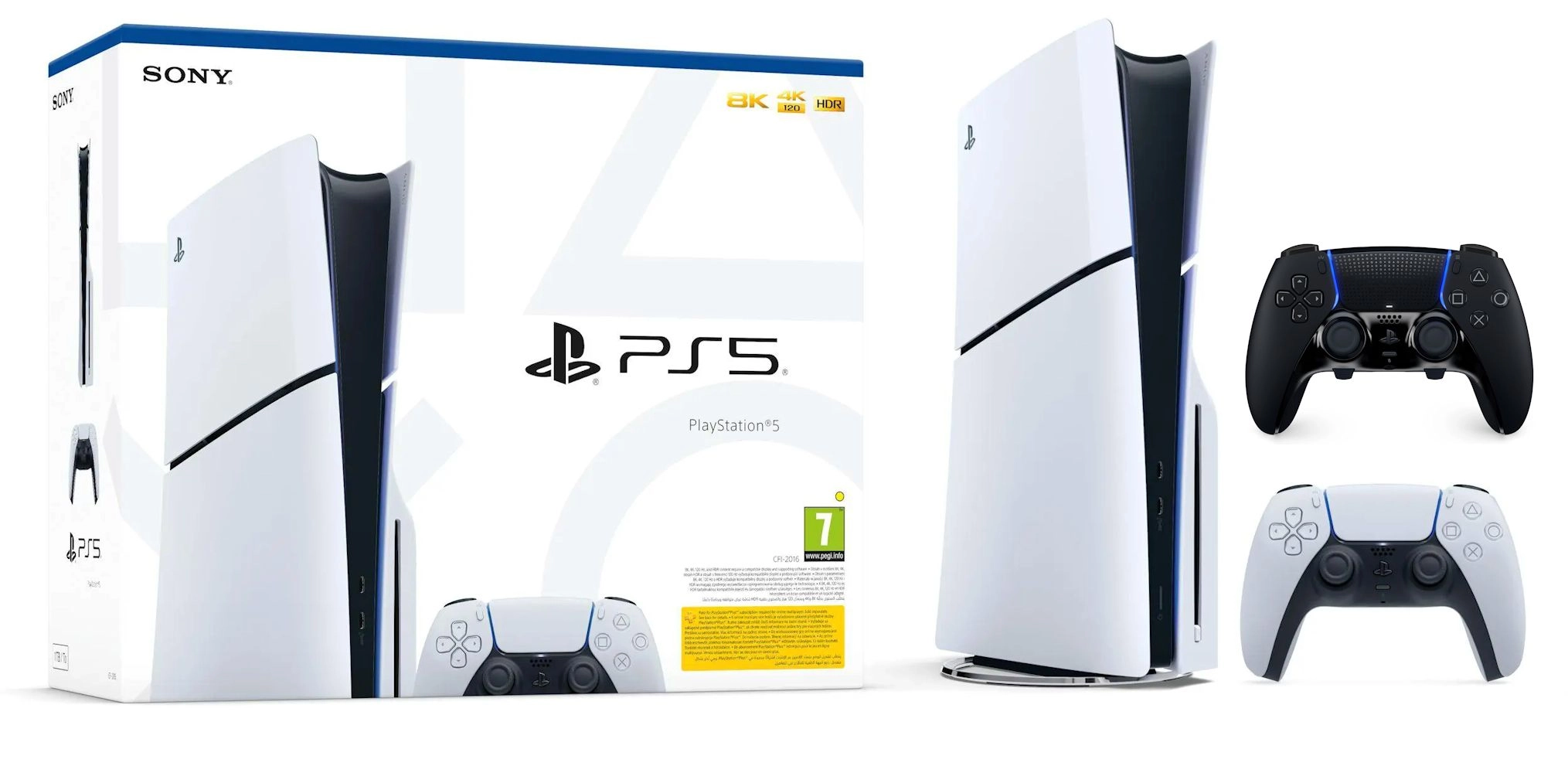 Konsola Sony PlayStation 5 Slim D Chassis (PS5) 1TB z napędem + Pad DualSense Edge Czarny