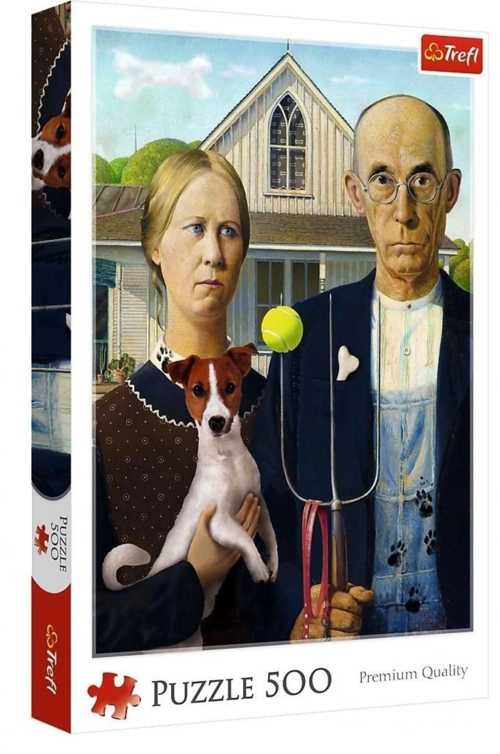 Puzzle American Gothic: Psia Edycja 500 elementów
