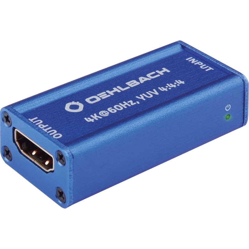 Adapter audio Oehlbach 6046 Wzmacniacz sygnału HDMI 4K/60Hz 4:4:4