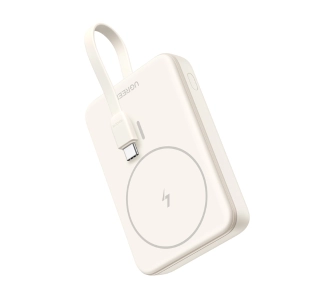 Powerbank UGREEN PB760 10000mAh PD 20W MagSafe Wbudowany kabel USB-C Beżowy