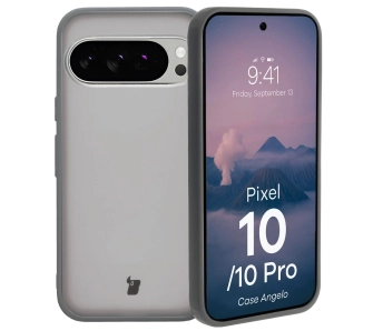 Etui Bizon Angelo do Google Pixel 10 / Google Pixel 10 Pro z szarą ramką