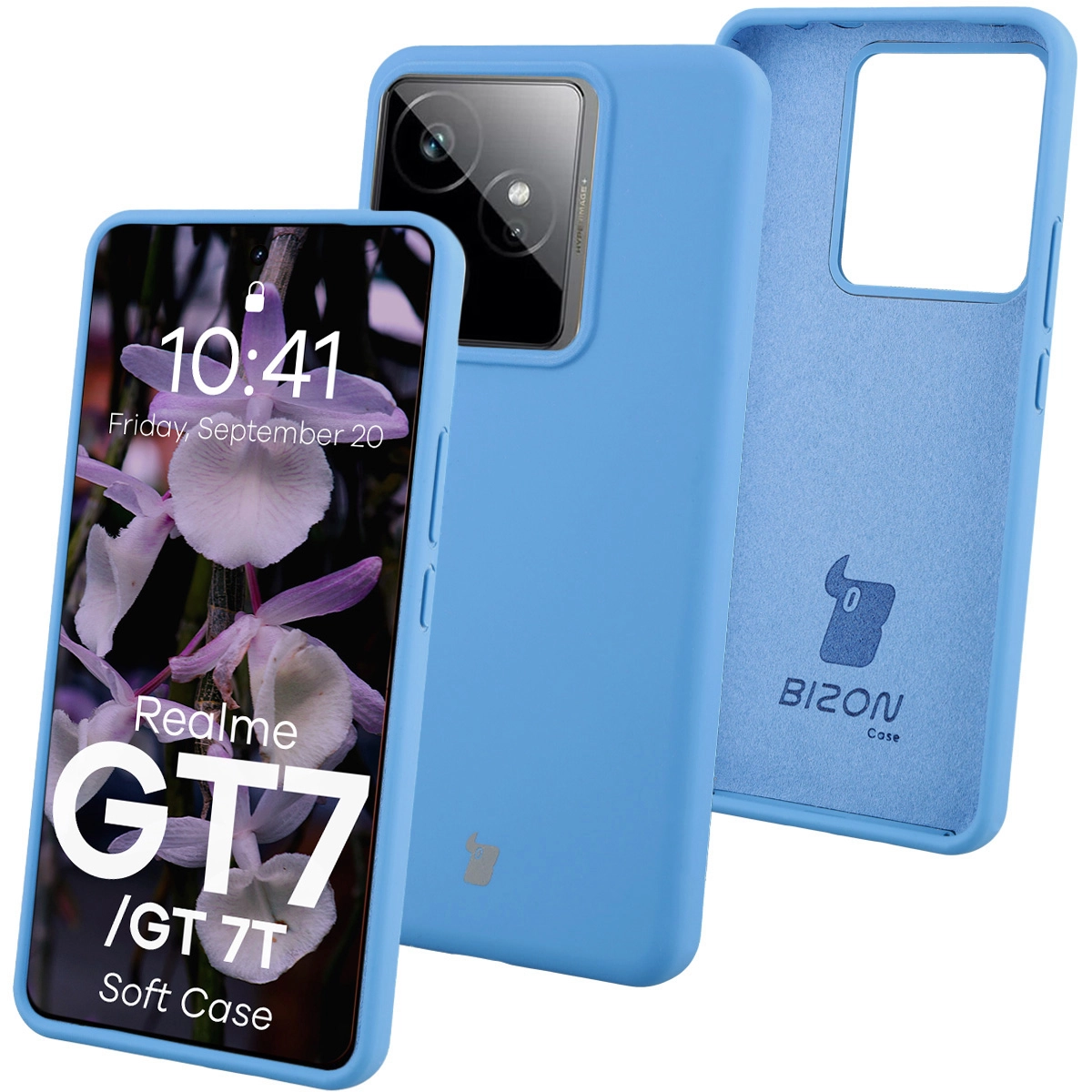 Etui Bizon Soft do Realme GT 7 / Realme GT 7T Niebieski