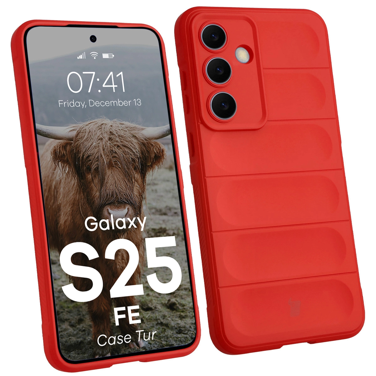 Etui Bizon Tur do Galaxy S25 FE Red Czerwony