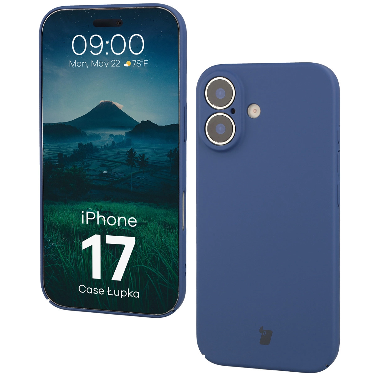 Etui Bizon Łupka do iPhone 17 Niebieski