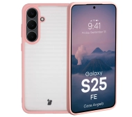 Bizon Angelo do Samsung Galaxy S25 FE Półprzezroczyste z różową ramką