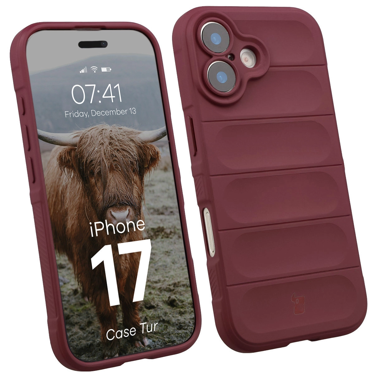 Etui Bizon Tur do Apple iPhone 17 Ciemnofioletowy