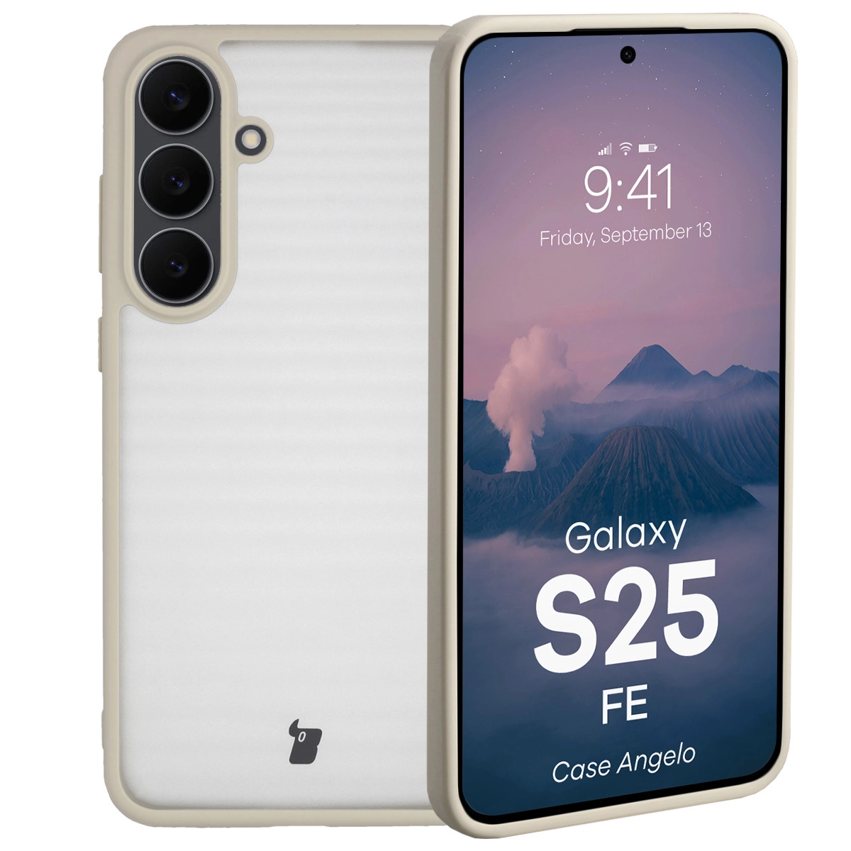 Etui Bizon Angelo do Samsung Galaxy S25 FE z szarą ramką