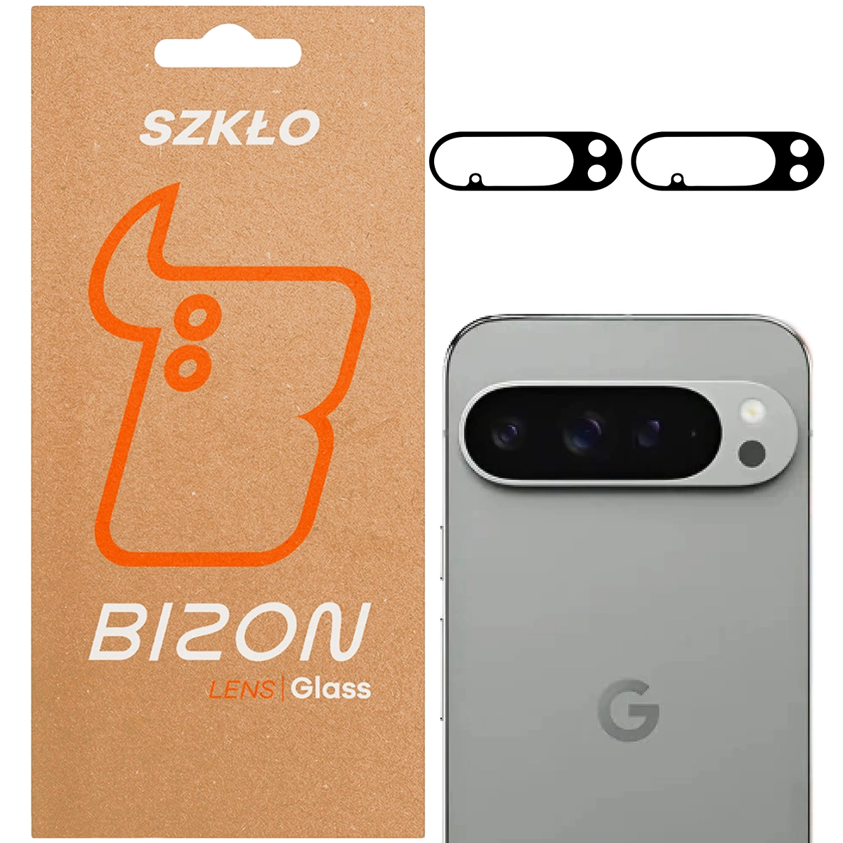 Szkło ochronne Bizon na aparat Silk Lens do Google Pixel 10 Pro czarny 2 sztuki