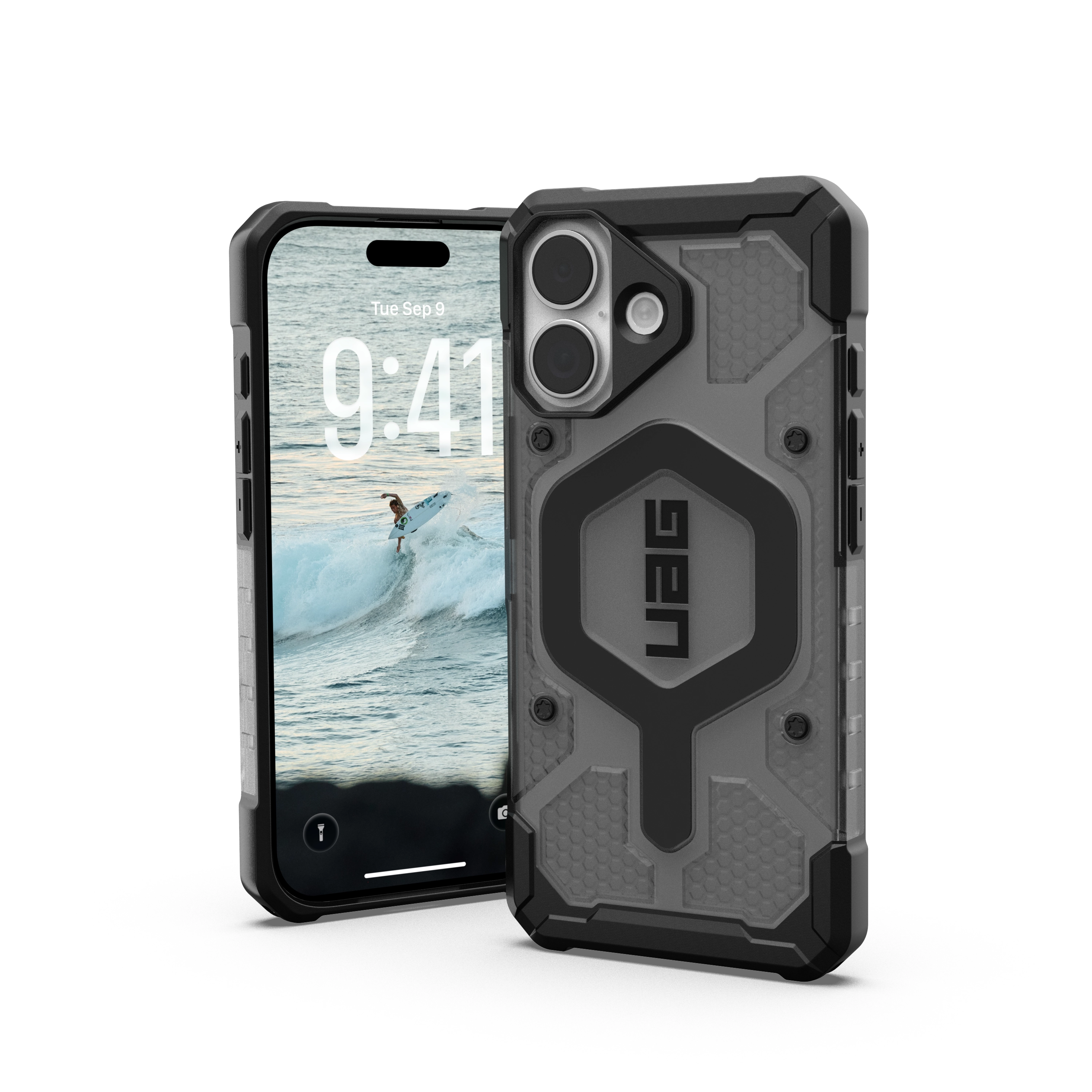 Etui UAG Pathfinder Clear z MagSafe do iPhone 17 Ash Black