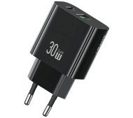 USAMS CC316 T65 30W 1x USB-C 1x USB-A Fast Charging Czarny