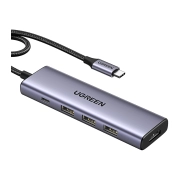 UGREEN CM511 HDMI 4K 60Hz 3x USB 3.0 5Gbps PD 100W Srebrny