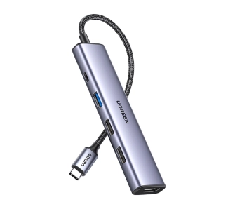 Hub USB UGREEN CM478 USB-C do HDMI USB-A 3.0 2x USB-A 2.0 PD Szary