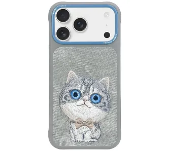 Etui Nimmy Big Eyed Pet 2.0 Cat do iPhone 17 Pro Szary