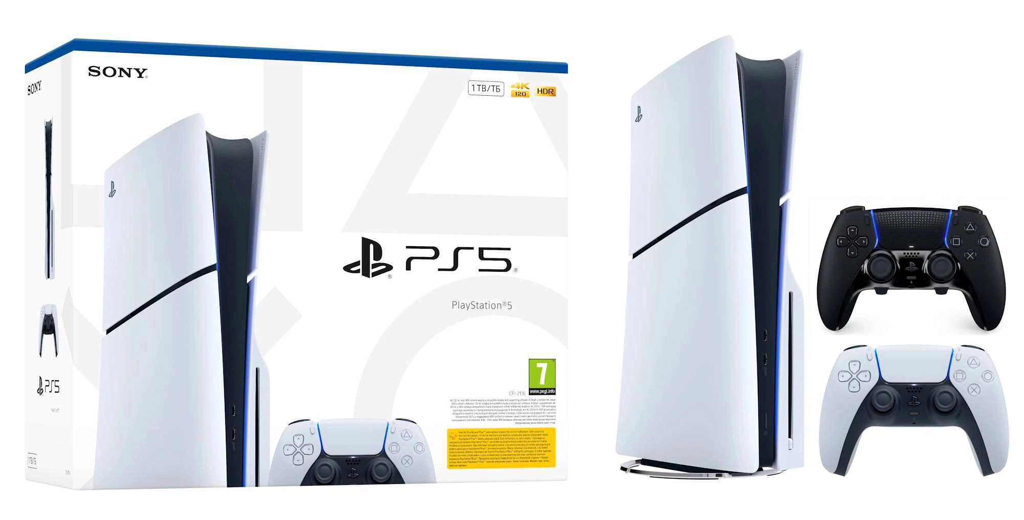 Konsola Sony PlayStation 5 Slim E Chassis (PS5) 1TB z napędem + Pad DualSense Edge Czarny