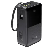 Baseus EnerFill FC51 Bipow 2 Pro 30000mAh 22,5W Cyfrowy wyświetlacz, Wbudowany kabel USB-C Czarny