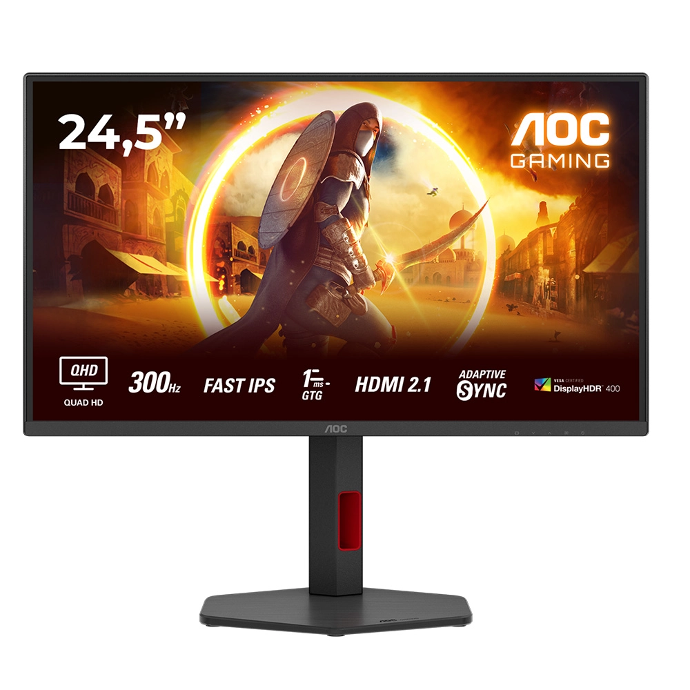 Monitor AOC Q25G4SR 24,5" 2K Fast IPS 300Hz 0.3ms MPRT Gamingowy