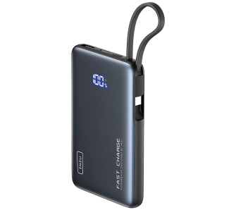 Powerbank INIU P61L-P1 Pocket Power 10000mAh 20W Wbudowany kabel USB-C Granatowy