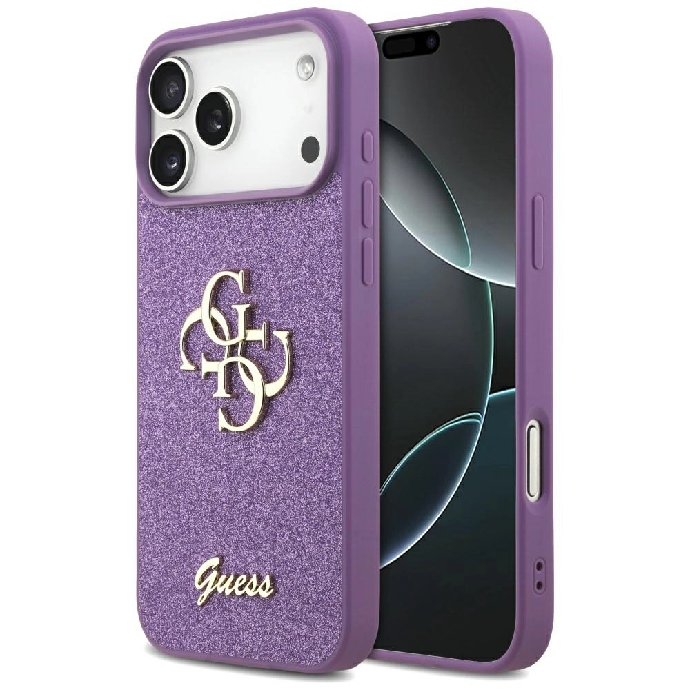 Etui Guess Fixed Glitter Big 4G do iPhone 17 Pro Max liliowy