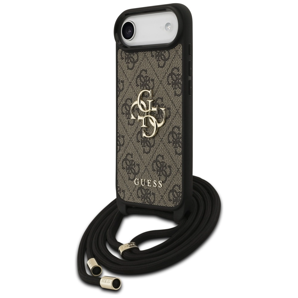 Etui Guess 4G Big Logo Cord Stap Crossbody do iPhone Air Brązowy