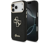 Guess Fixed Glitter Big 4G Metal Frame do iPhone 17 Pro Max czarny
