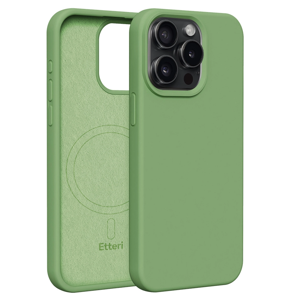 Etui Etteri Silicone Case do iPhone 15 Pro Max Zielony
