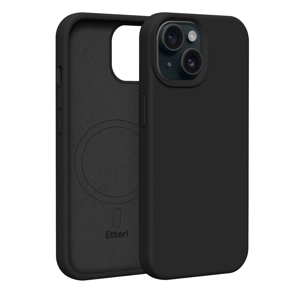 Etui Etteri Silicone Case do iPhone 15 Czarny
