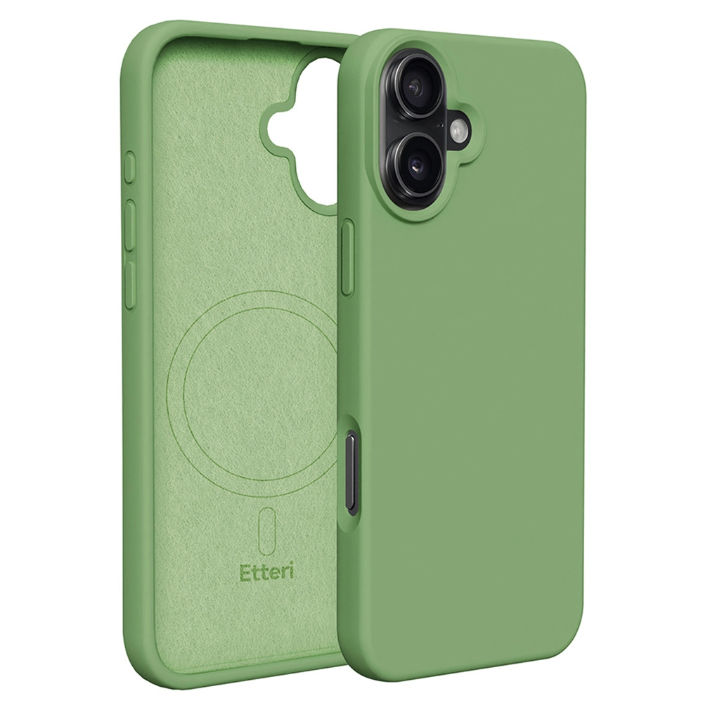Etui Etteri Silicone Case do iPhone 16 Plus Zielony