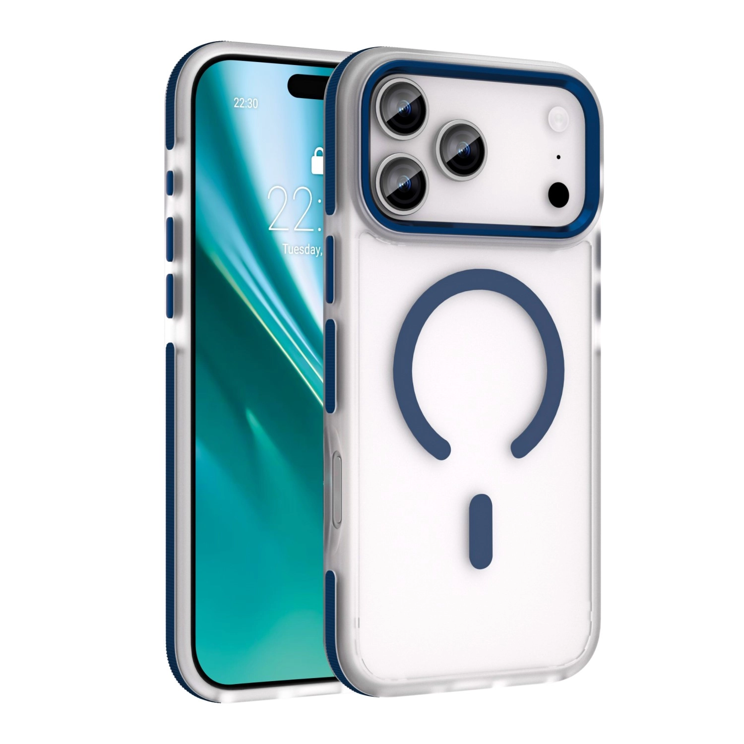 Etui Etteri Icy Mag do iPhone 17 Pro Max Niebieski