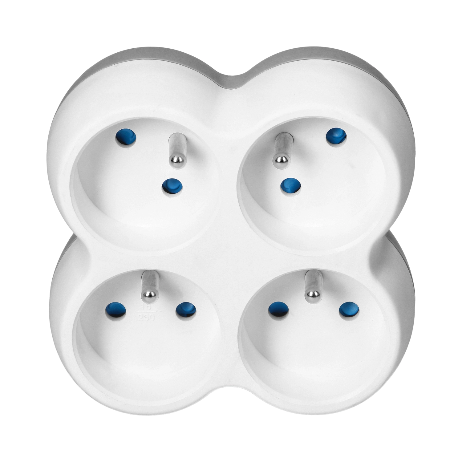 Rozgałęziacz Orno OR-AE-13240 4 gniazda Biało-szary