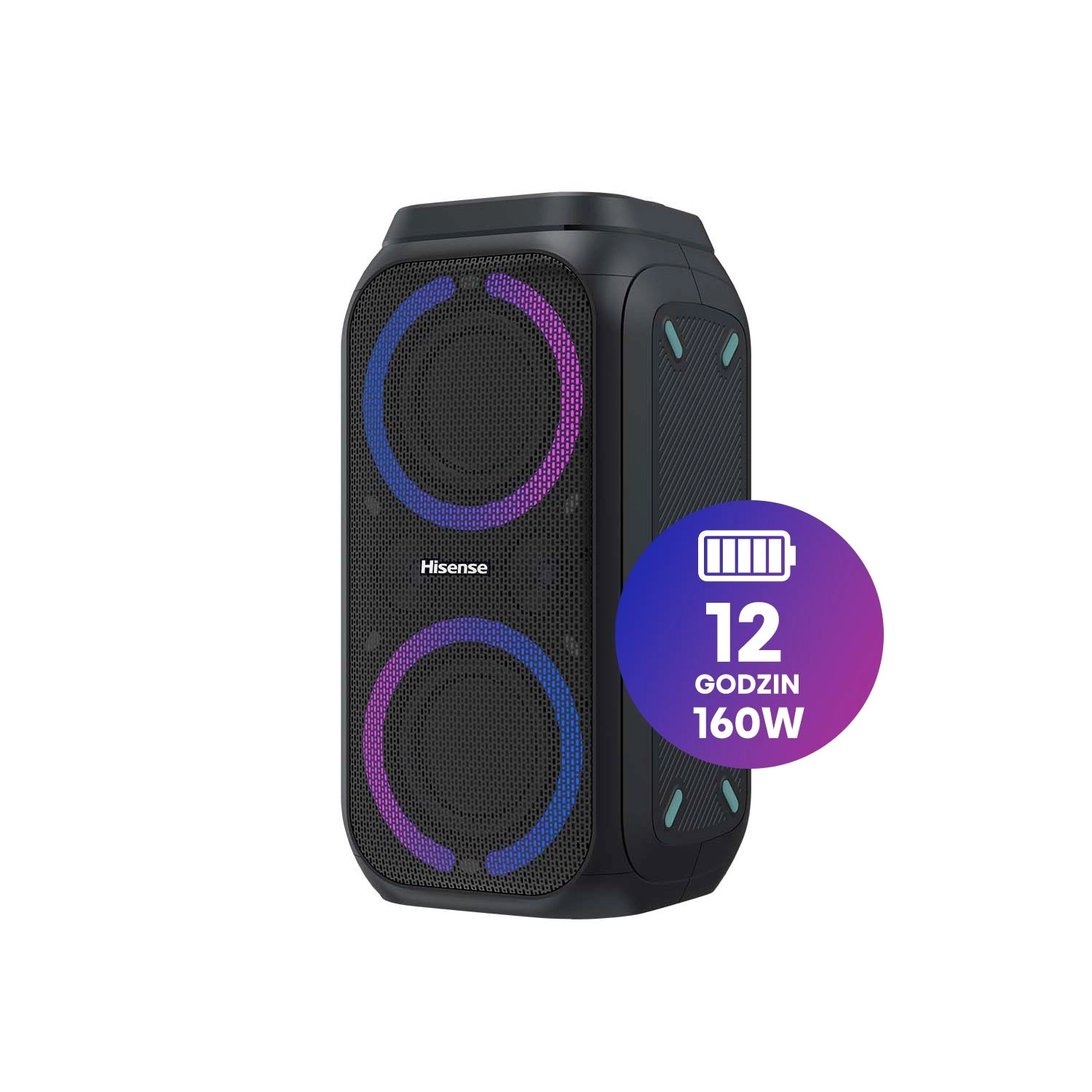 Power Audio Hisense Party Rocket 160 160W Bluetooth Karaoke Czarny