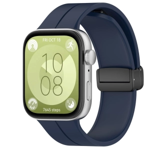 Pasek Bizon Strap Watch Silicone L do Huawei Watch Fit 4 / Huawei Watch Fit 4 Pro / Huawei Watch Fit 6 granatowy