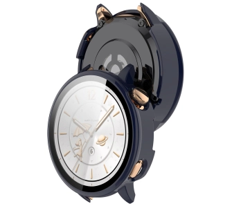 Nakładka na tarczę Bizon ze szkłem do OnePlus Watch 3 43 mm niebieski