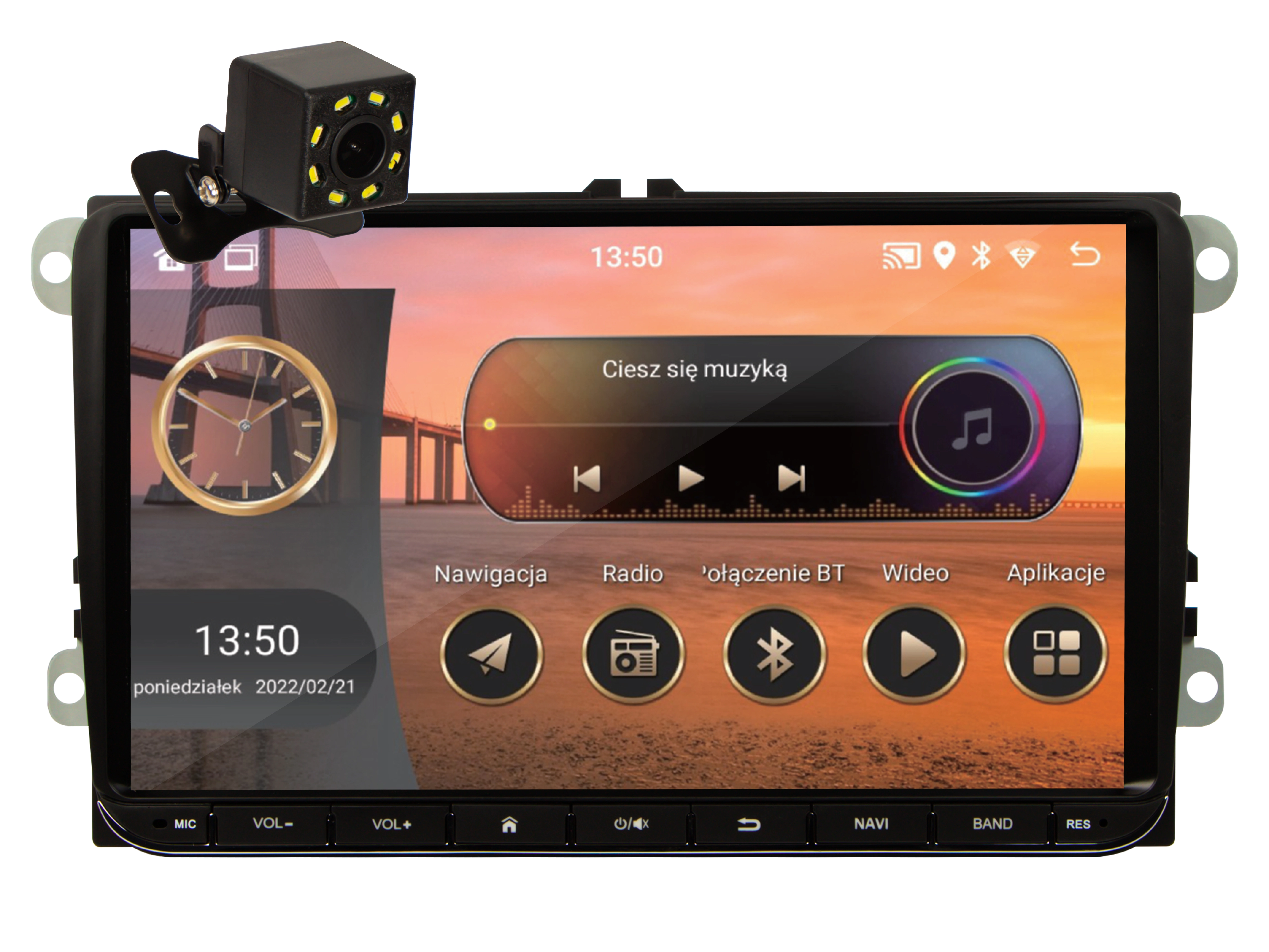 Radioodtwarzacz samochodowy BLOW CP02 9" z USB 4x50W Bluetooth Android Auto CarPlay