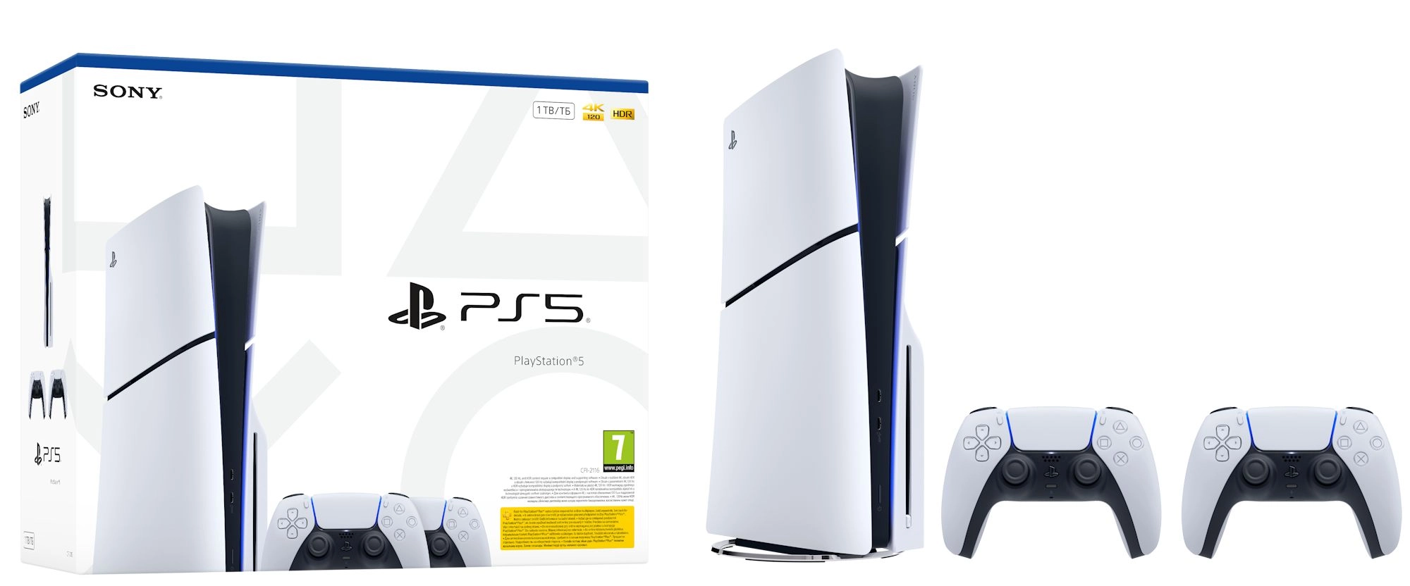 Konsola Sony PlayStation 5 Slim E Chassis (PS5) 1TB z napędem Dodatkowy Pad Bundle