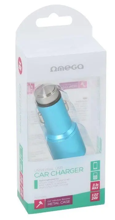 Ładowarka samochodowa Omega OUCC2MBL Niebieski