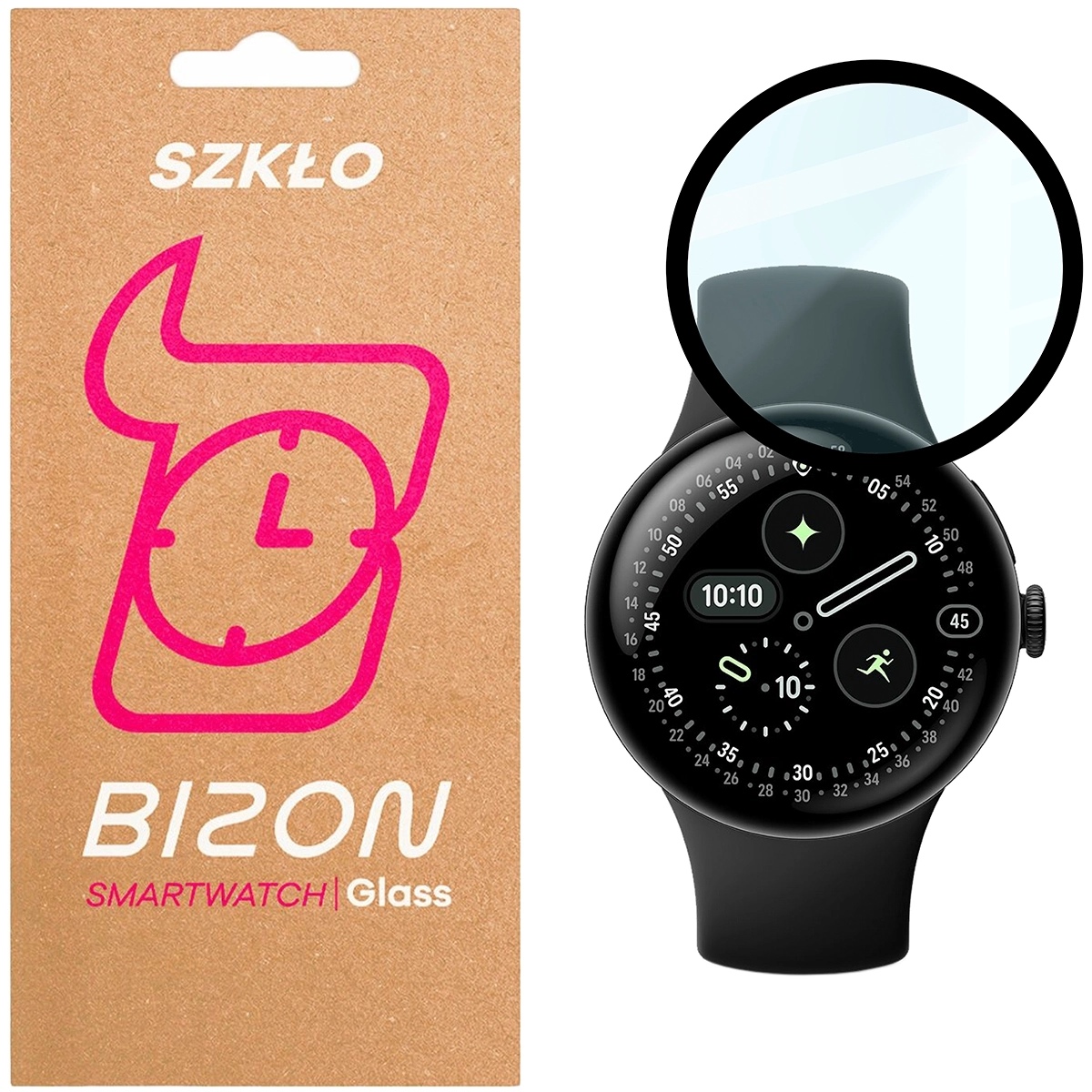 Szkło hybrydowe Bizon Edge Hybrid do Google Pixel Watch 4 45mm