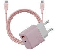 Bazic GoPort Velox Kit 1x USB-C 1x USB-A GaN 35W Różowy