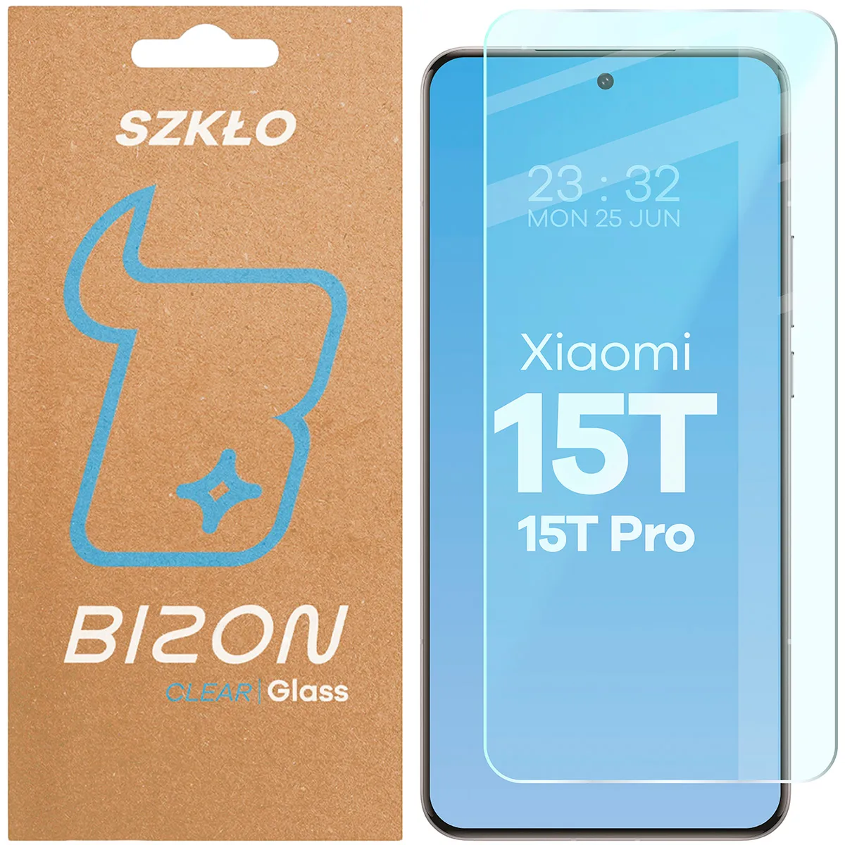 Szkło hartowane Bizon Clear 2 do Xiaomi 15T / Xiaomi 15T Pro