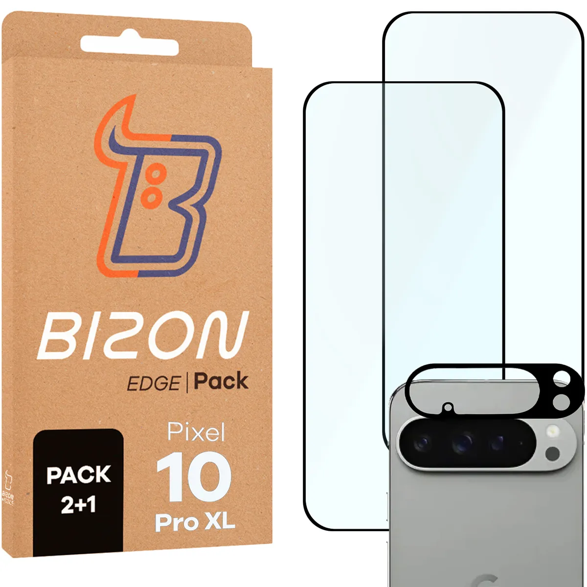 Zestaw ochronny Bizon 2x Szkło + szybka na aparat Edge 2 Pack do Google Pixel 10 Pro XL