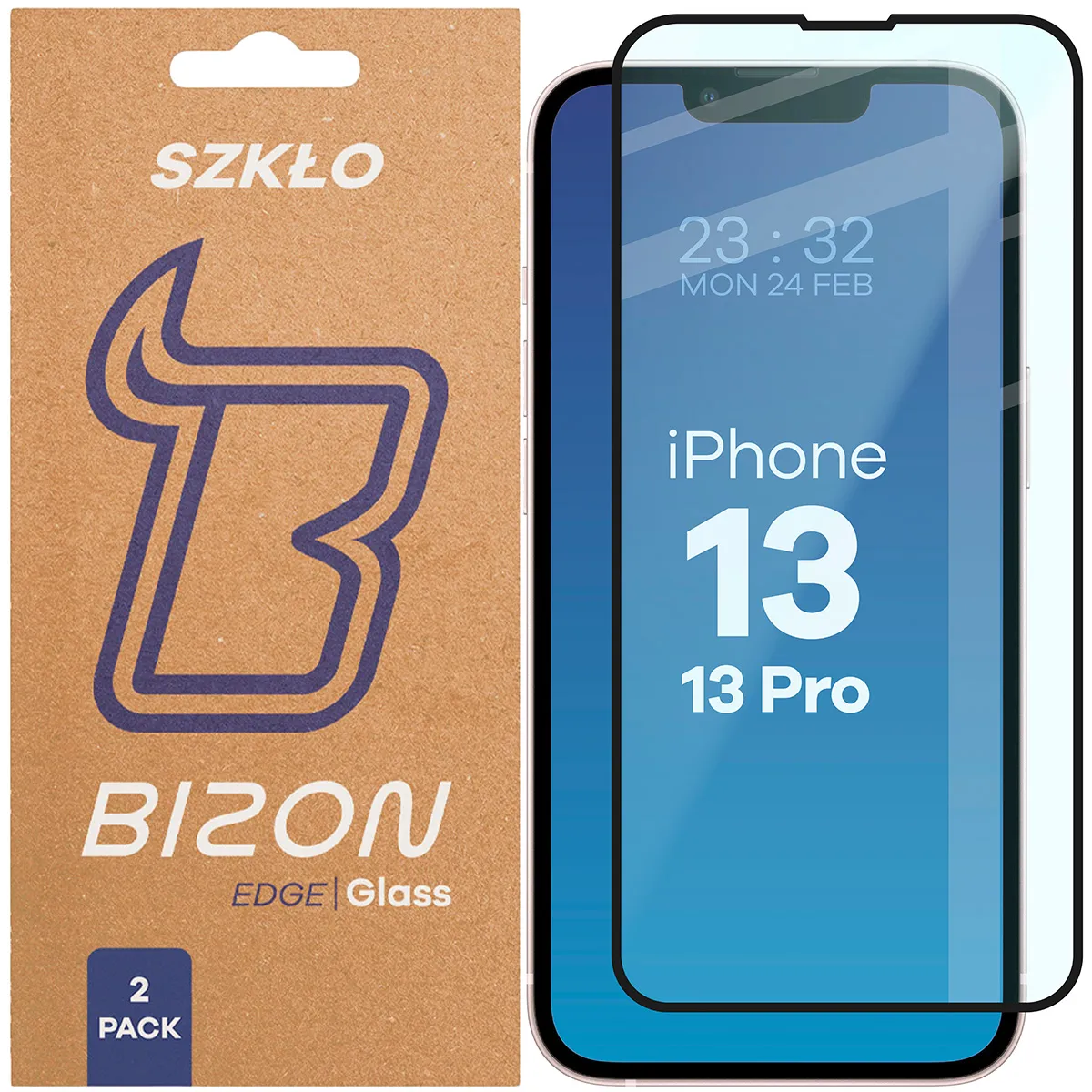 Szkło hartowane Bizon Edge Duo do iPhone 13 / 13 Pro
