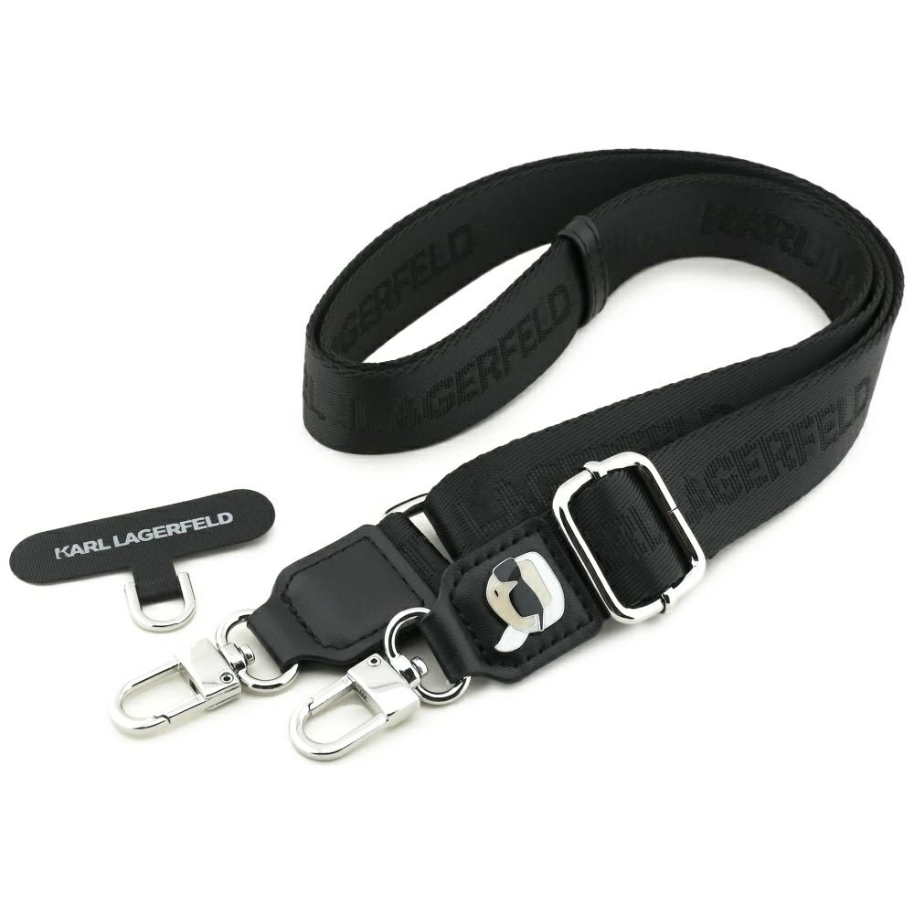 Smycz do telefonu Karl Lagerfeld Universal Strap Tether Patch Czarny
