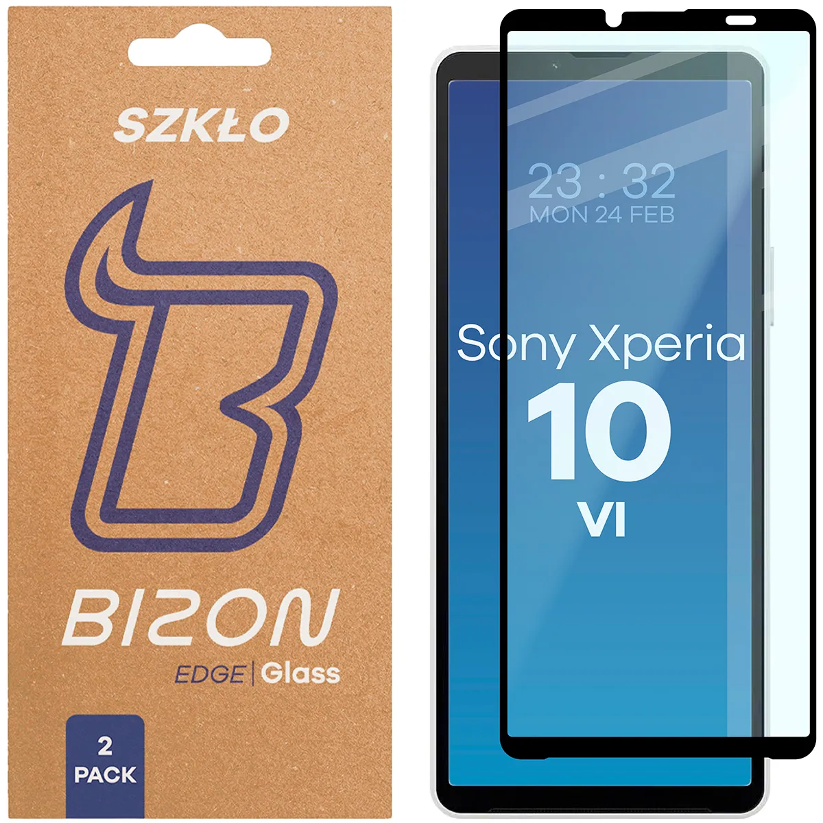 Szkło hartowane Bizon Edge Duo do Sony Xperia 10 VI