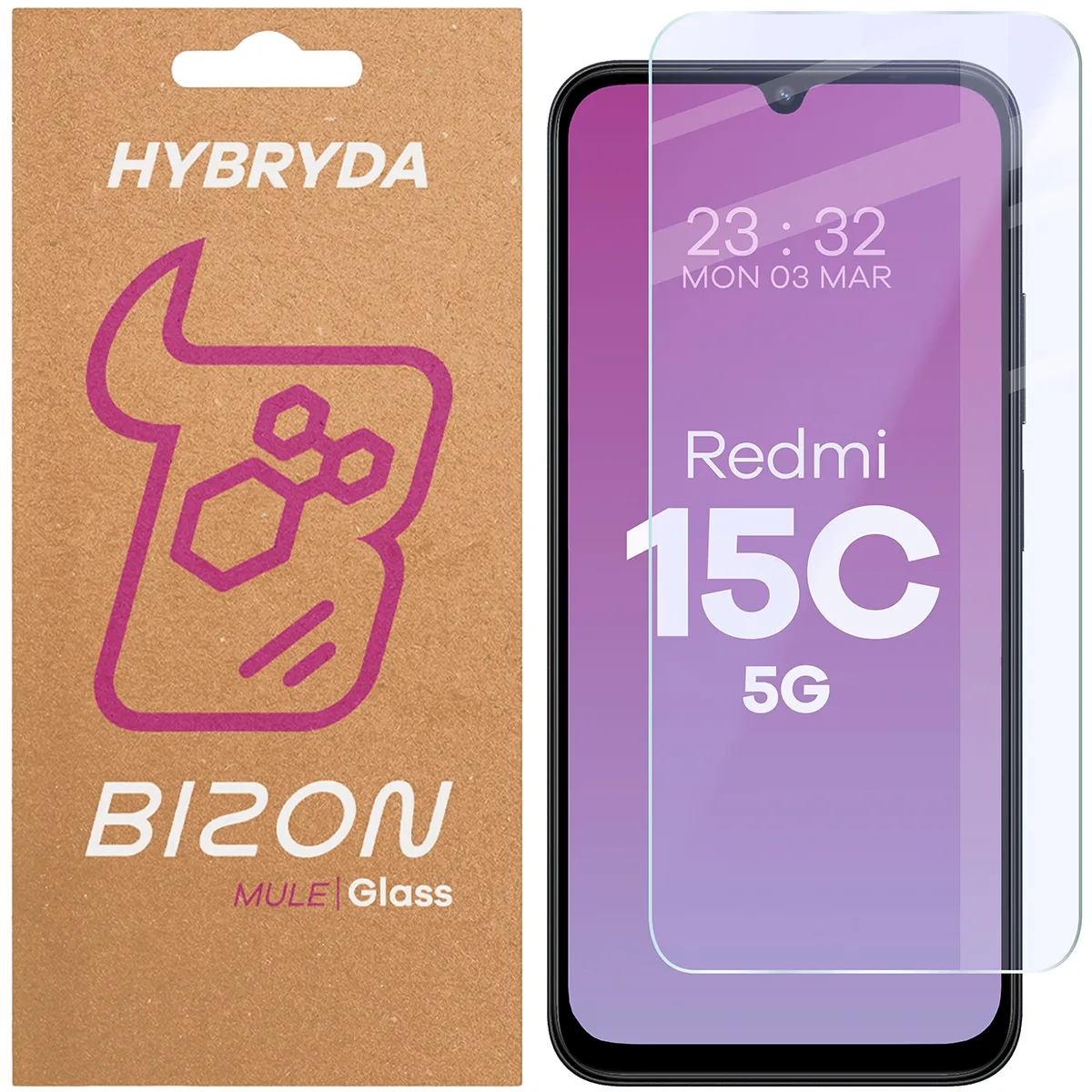 Szkło hybrydowe Bizon Elastyczne Mule do Xiaomi Redmi 15C 5G