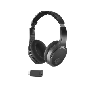 Słuchawki bezprzewodowe Hama 00221847 TV Headphones Dongle Nauszne 2.4 GHz Dongle + Bluetooth 5.3 Czarny