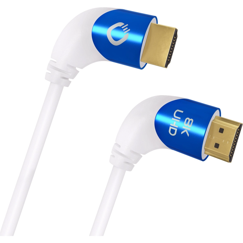 Kabel HDMI Oehlbach Shape Magic UHD 90 Wtyk kątowy 3m Biały