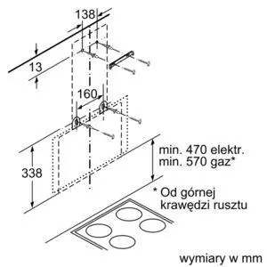 Okap Bosch DWK065G20 Srebrno-biały