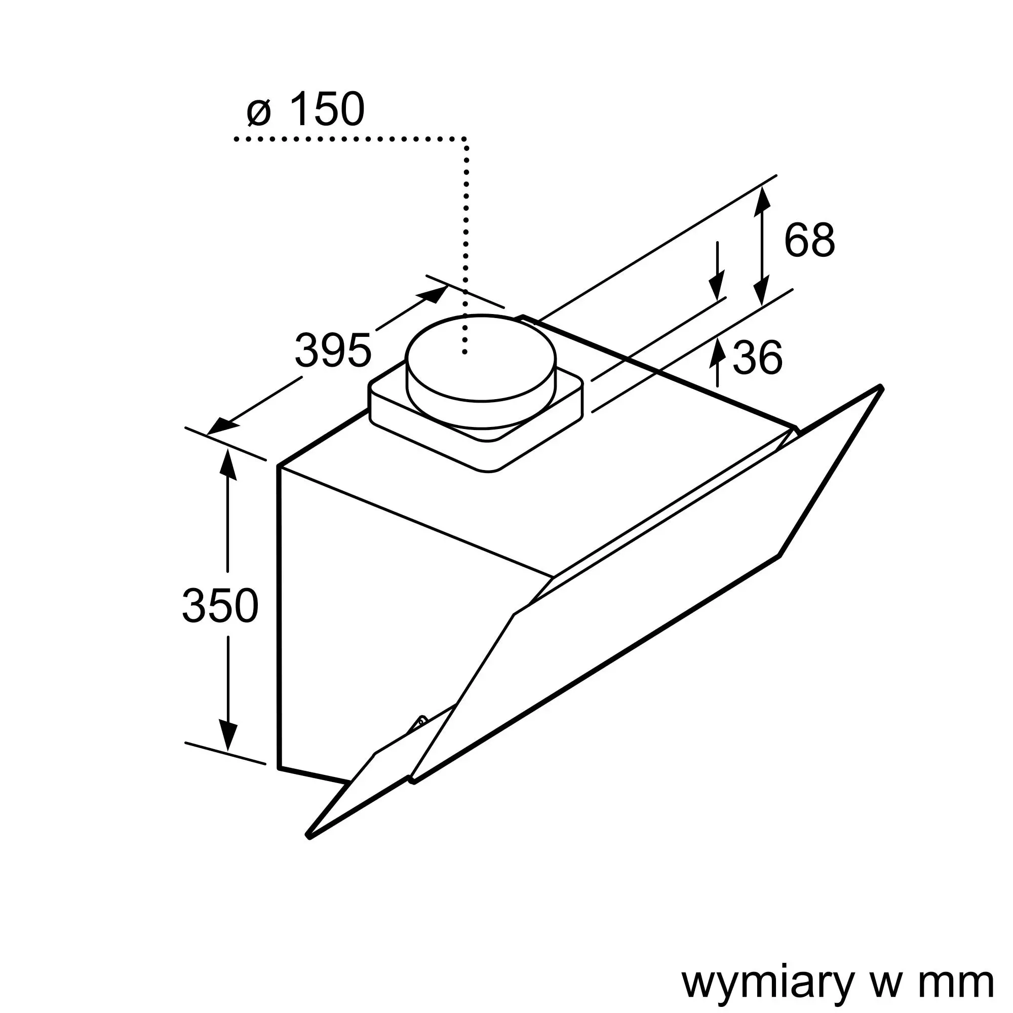 Okap Bosch DWK065G20 Srebrno-biały