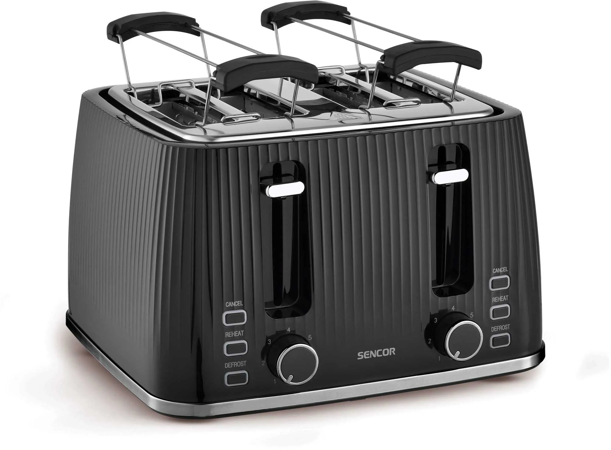 Toster Sencor STS 7541BK Ruszt do bułek Rozmrażanie 1860W