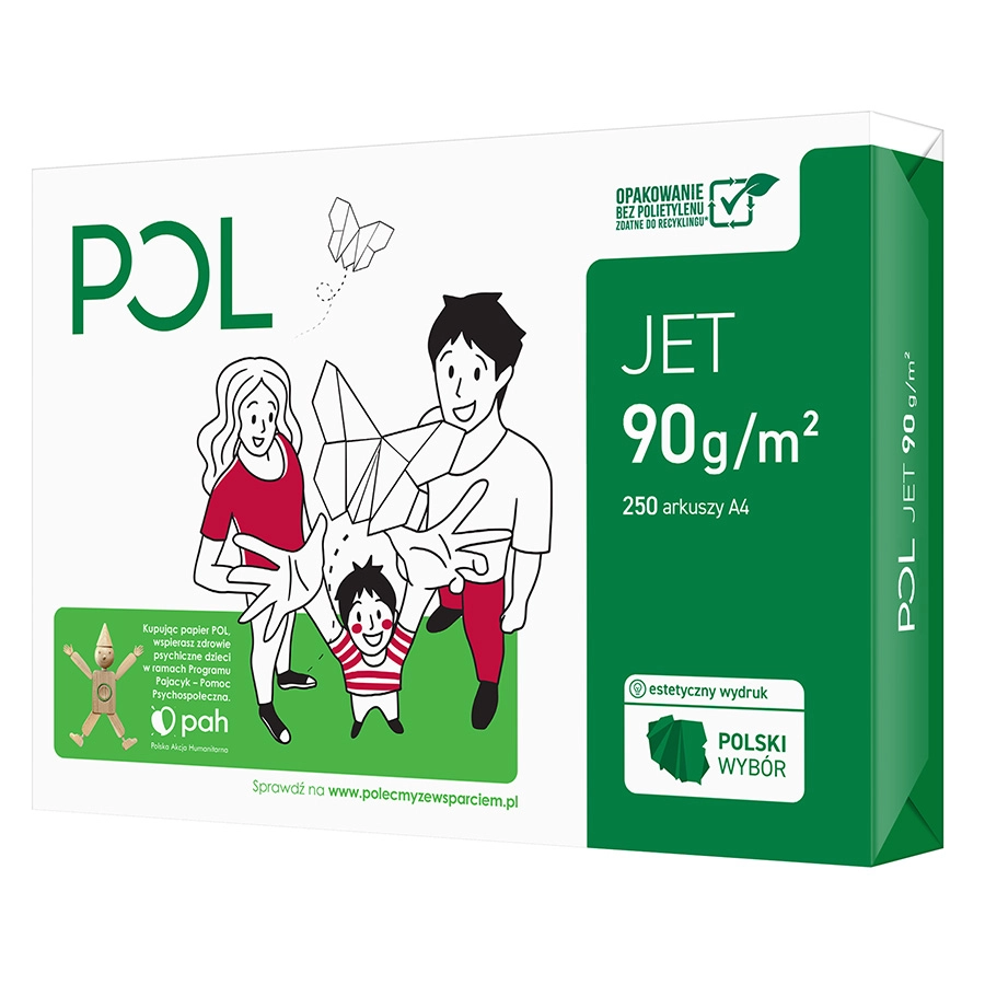 Papier do drukarek POL JET A4 90 g/m² 250 Arkuszy